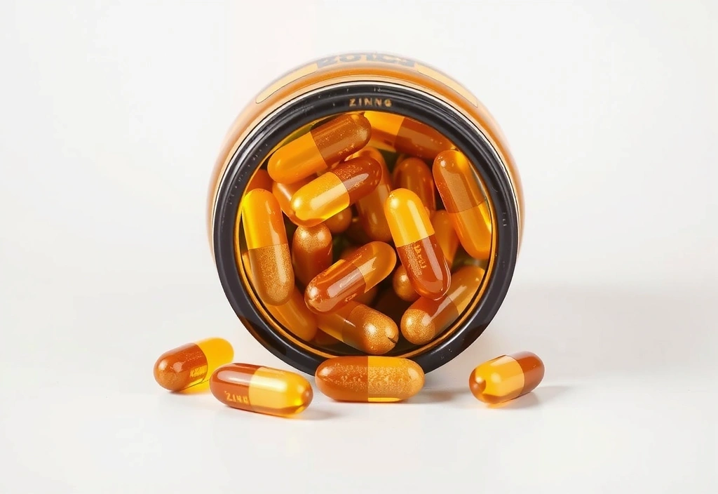 Zinc natural supplement capsules